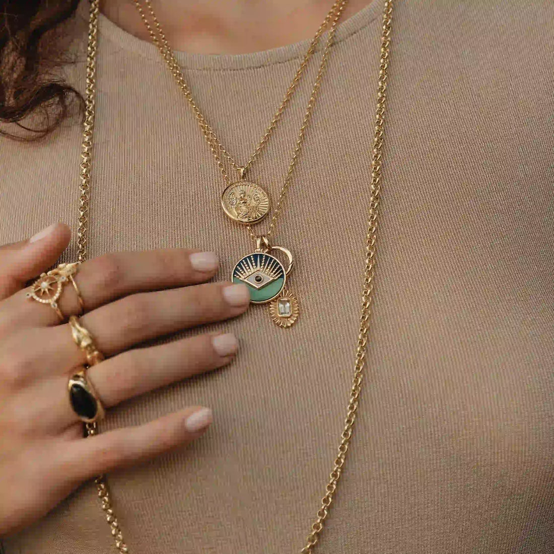 Awe Inspired Necklaces Third Eye Coin Necklace