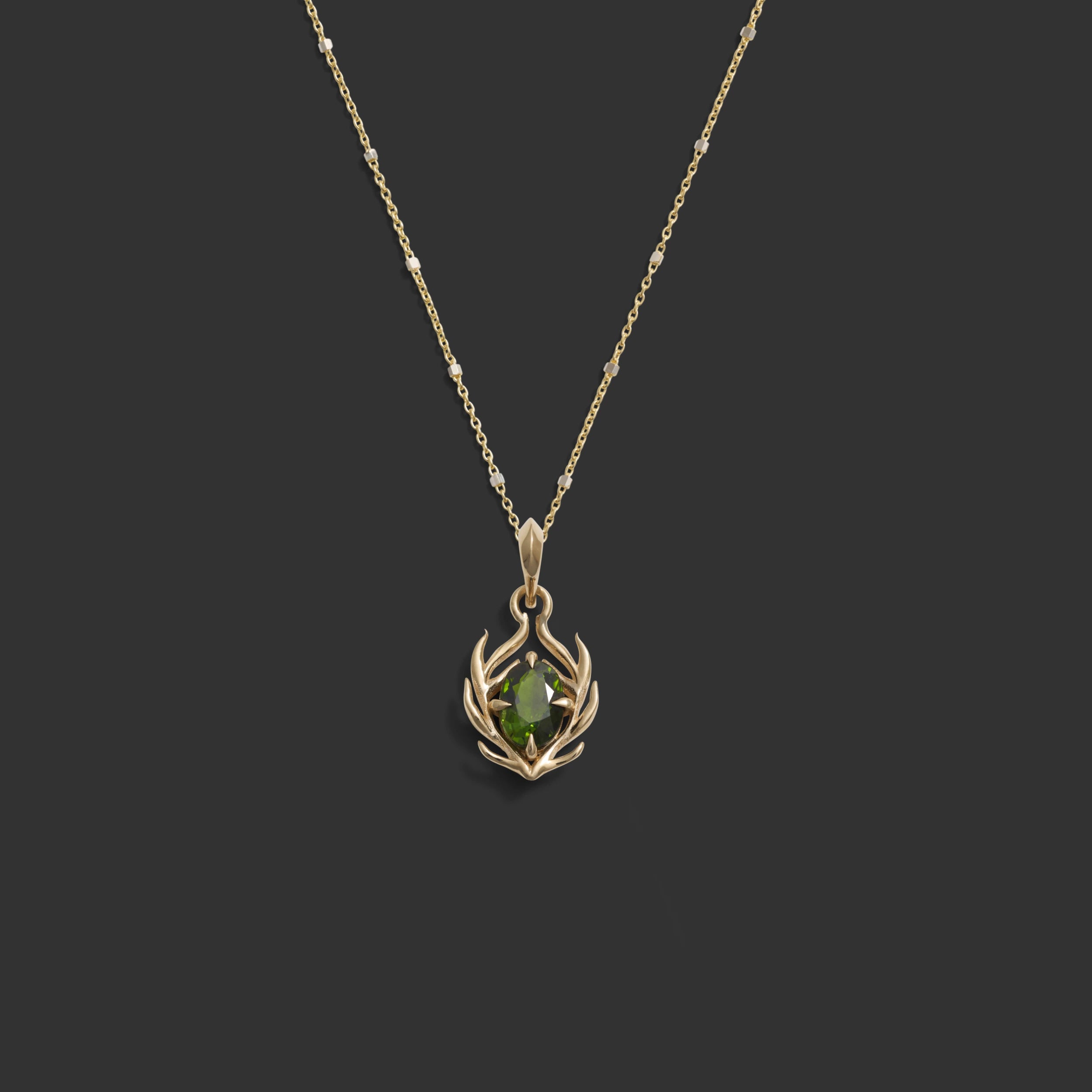 Awe Inspired Necklaces Tourmaline Stag Necklace