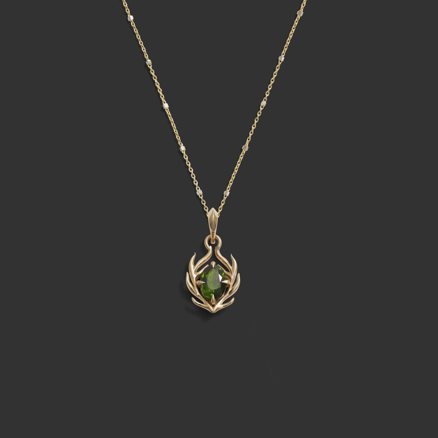 Awe Inspired Necklaces Tourmaline Stag Necklace