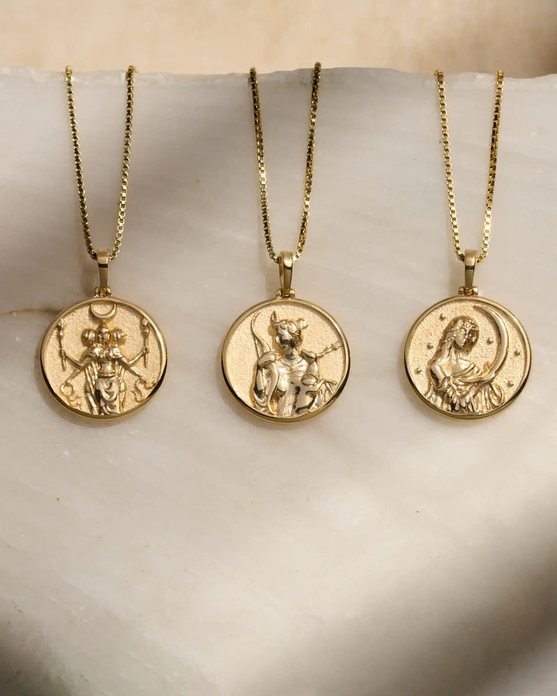 Awe Inspired Necklaces Triple Moon Goddess Gift Set