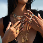 Awe Inspired Necklaces Triple Moon Tennis Necklace