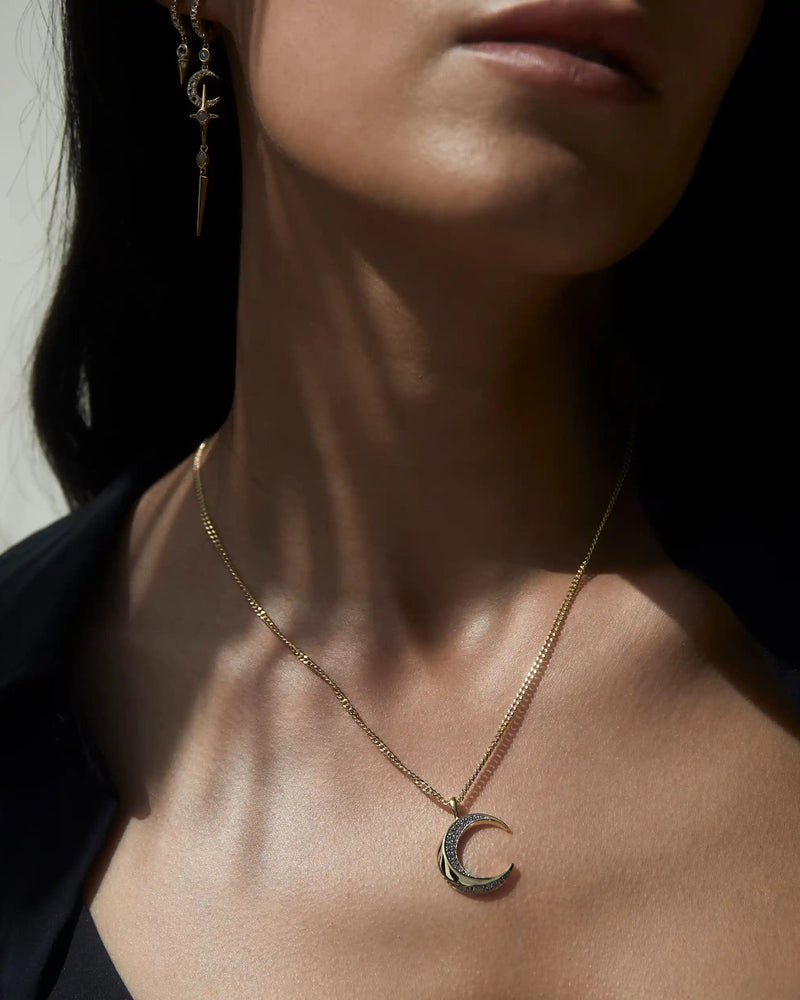 Awe Inspired Necklaces Twisted Moon Necklace