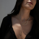 Awe Inspired Necklaces Two Tone / 16" Asymmetrical Charm Collector Necklace