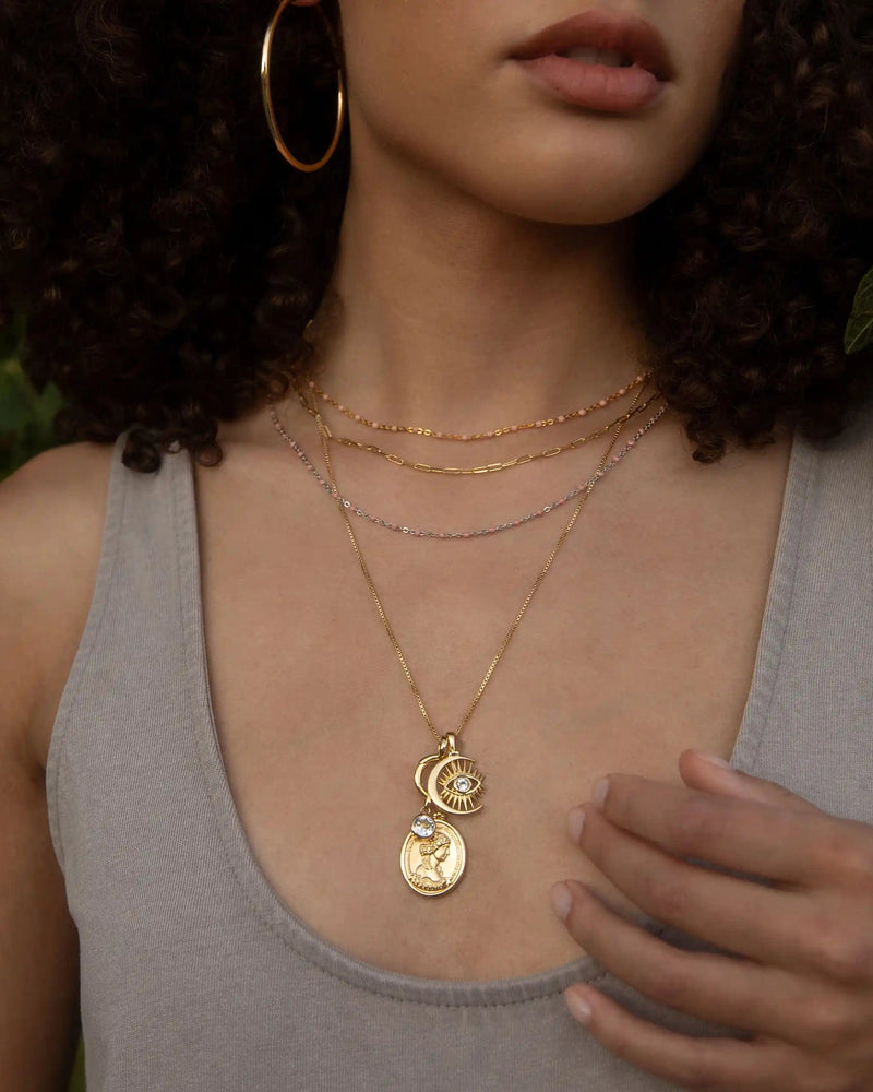 Awe Inspired Necklaces Watchful Moon Eye Necklace