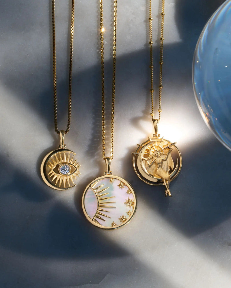 Awe Inspired Necklaces Watchful Moon Eye Necklace