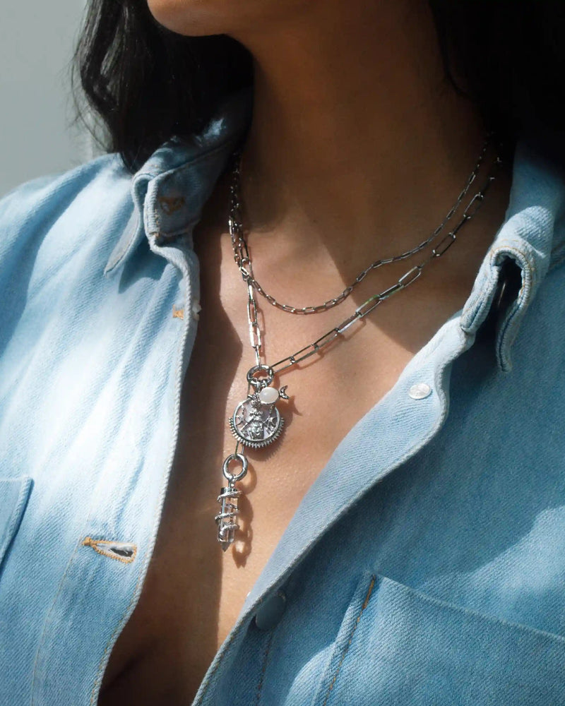 Awe Inspired Necklaces Witch Goddess Charm Collector Lariat Necklace Set