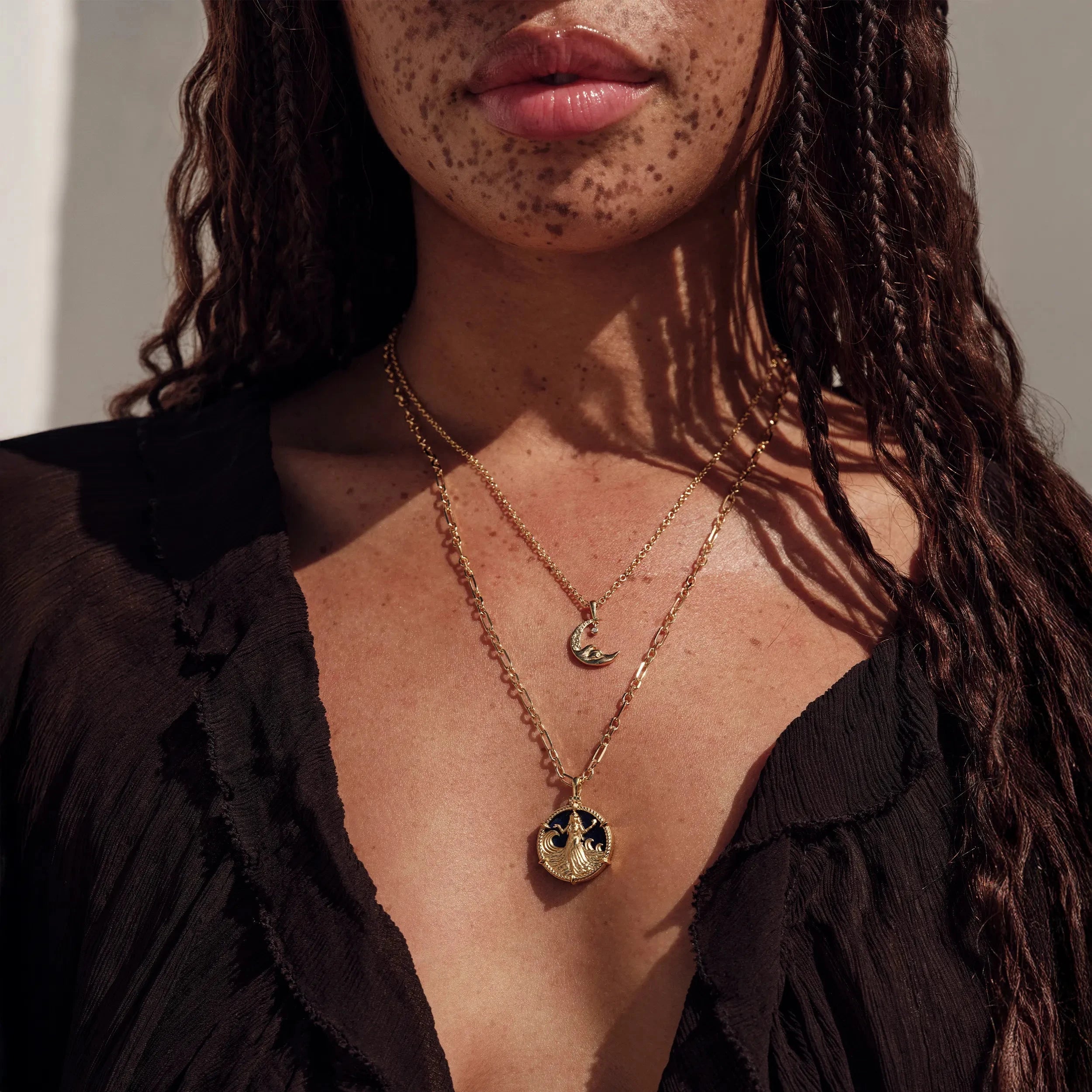 Awe Inspired Necklaces Yemaya and Moon Wave Necklace Set