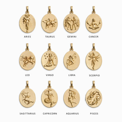 Awe Inspired Necklaces Zodiac Goddess Pendant + Mini Paperclip Chain