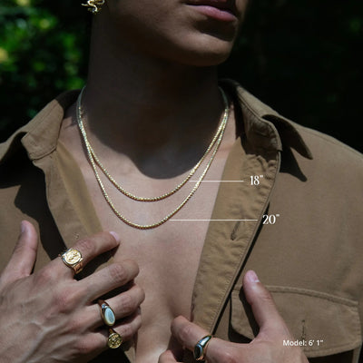 Men's Element Necklace with 2mm French Cable Chain – Awe Inspired