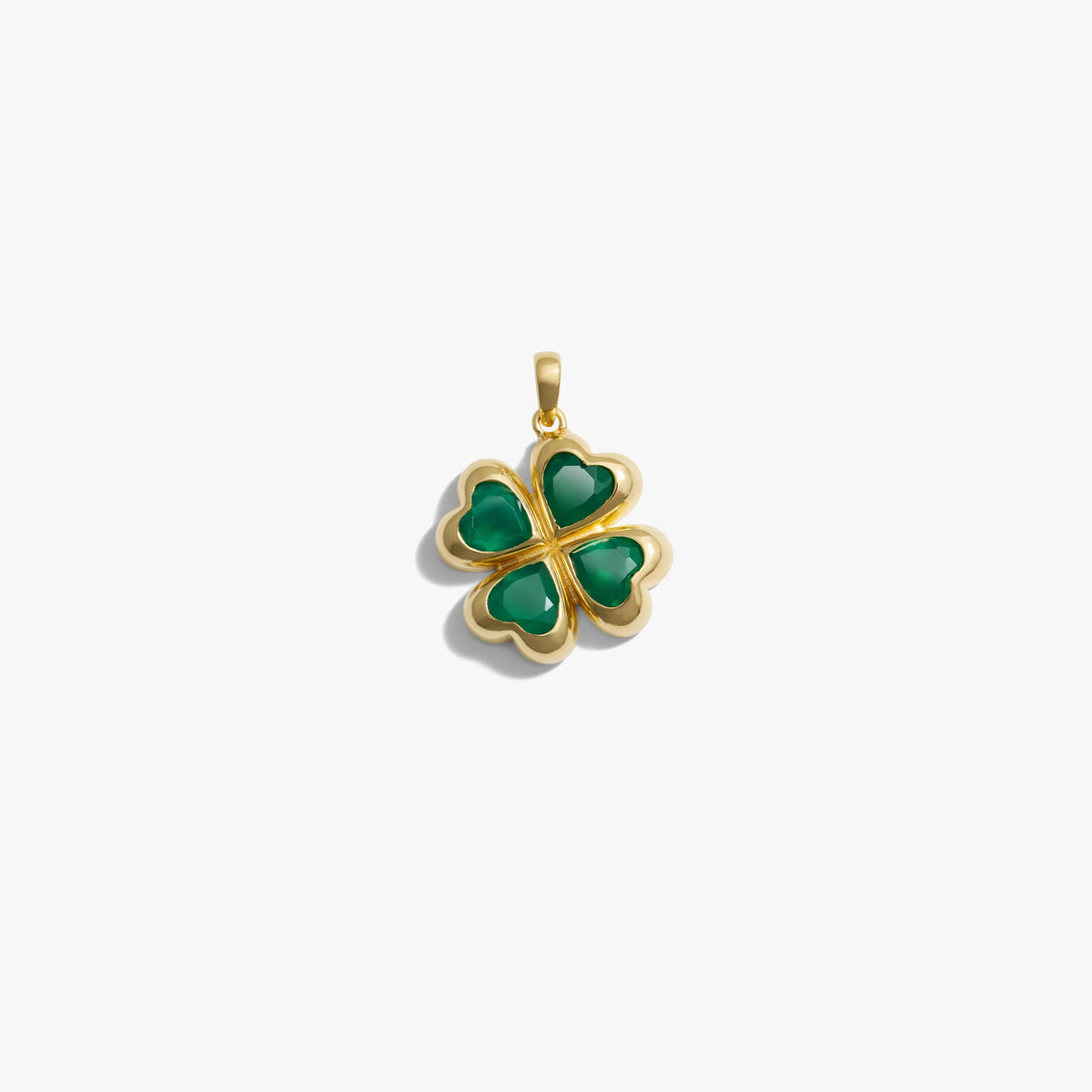 Awe Inspired Pendants 14K Gold Vermeil Lucky Clover Amulet