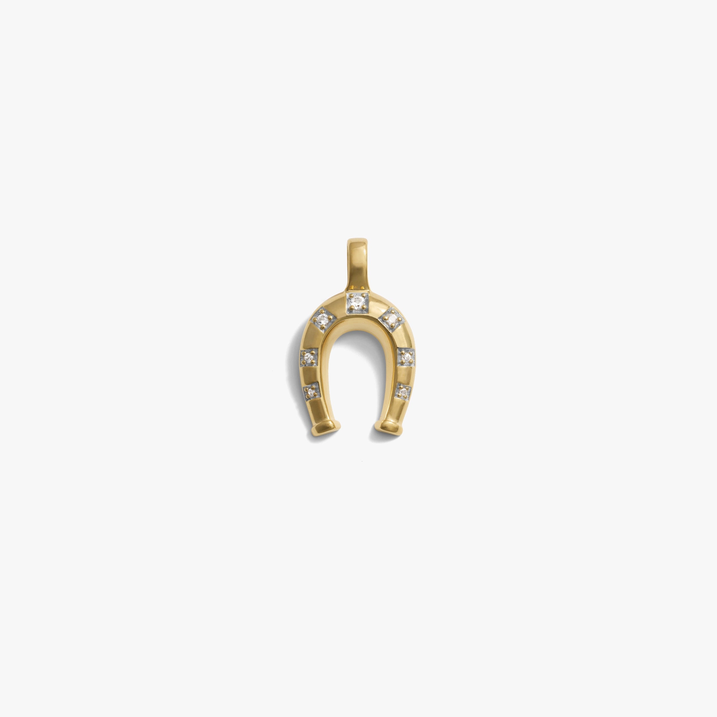 Awe Inspired Pendants 14K Gold Vermeil Lucky Horseshoe Pendant