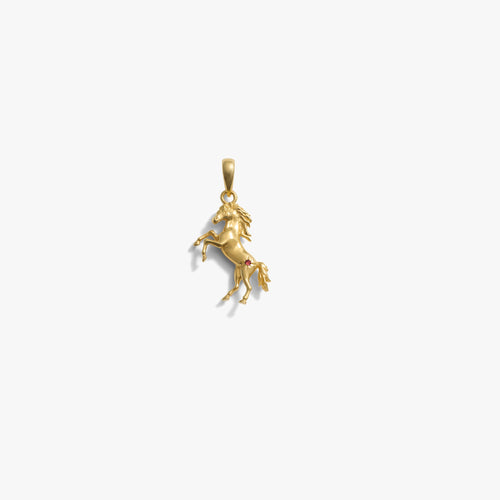 Awe Inspired Pendants 14K Gold Vermeil Stallion Amulet