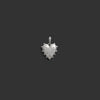 Awe Inspired Pendants 14k White Gold Diamond Spiked Heart Amulet
