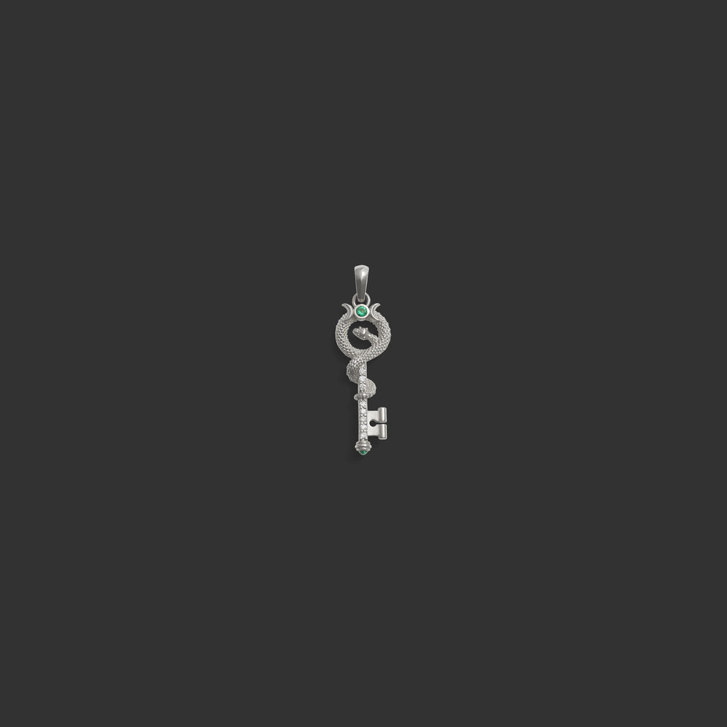 Awe Inspired  Pendants Emerald Key Amulet