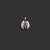 Awe Inspired Pendants 14K White Gold Ruby Wing Amulet