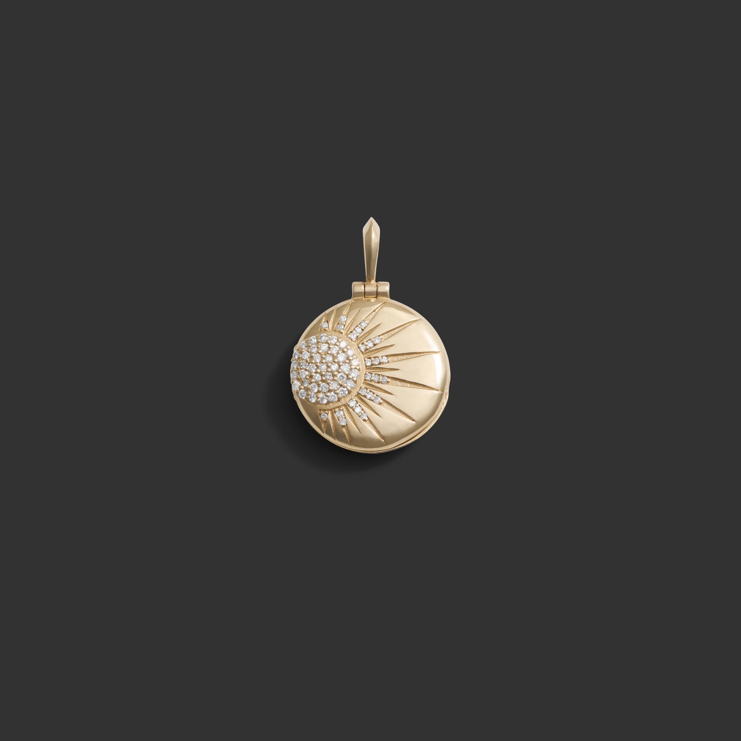 Product image of Awe Inspired Pendants 14K Yellow Gold Diamond Celestial Locket