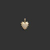 Awe Inspired Pendants 14k Yellow Gold Diamond Spiked Heart Amulet