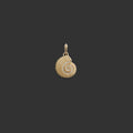 Awe Inspired Pendants 14K Yellow Gold Diamond Spiral Shell Amulet