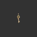 Awe Inspired Pendants 14K Yellow Gold Emerald Key Amulet