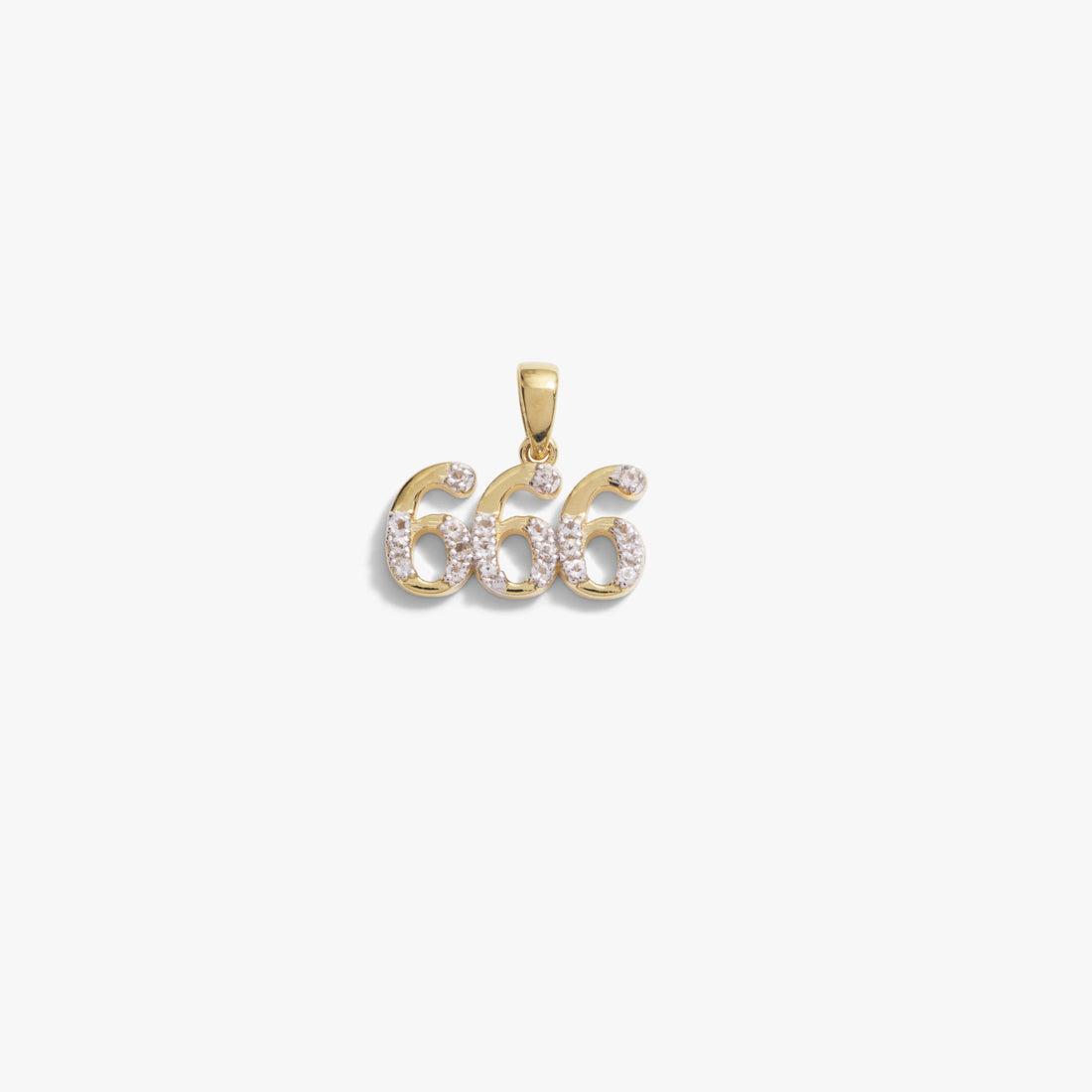 Awe Inspired Pendants 14K Yellow Gold Vermeil / 666 Angel Number Amulet