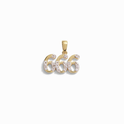 Awe Inspired Pendants 14K Yellow Gold Vermeil / 666 / Mini Angel Number Amulet