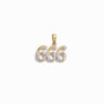 Awe Inspired Pendants 14K Yellow Gold Vermeil / 666 / Mini Angel Number Amulet