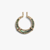Awe Inspired Pendants 14K Yellow Gold Vermeil / Abalone Gemstone Halo