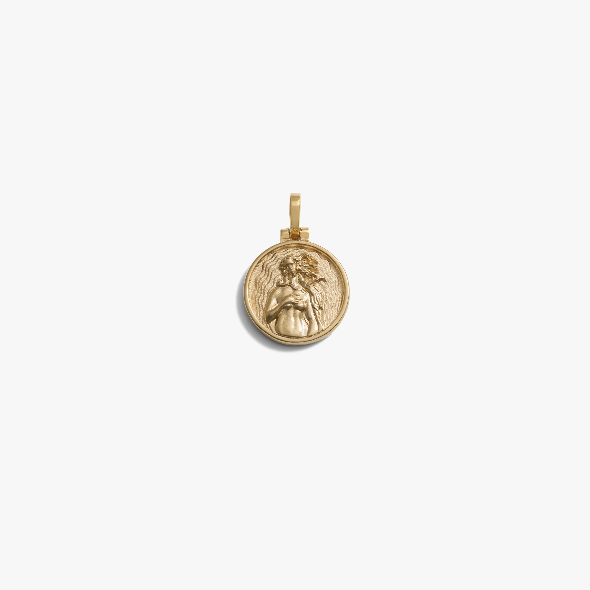 Awe Inspired Pendants 14K Yellow Gold Vermeil / Aphrodite Mini Goddess Coin Pendant