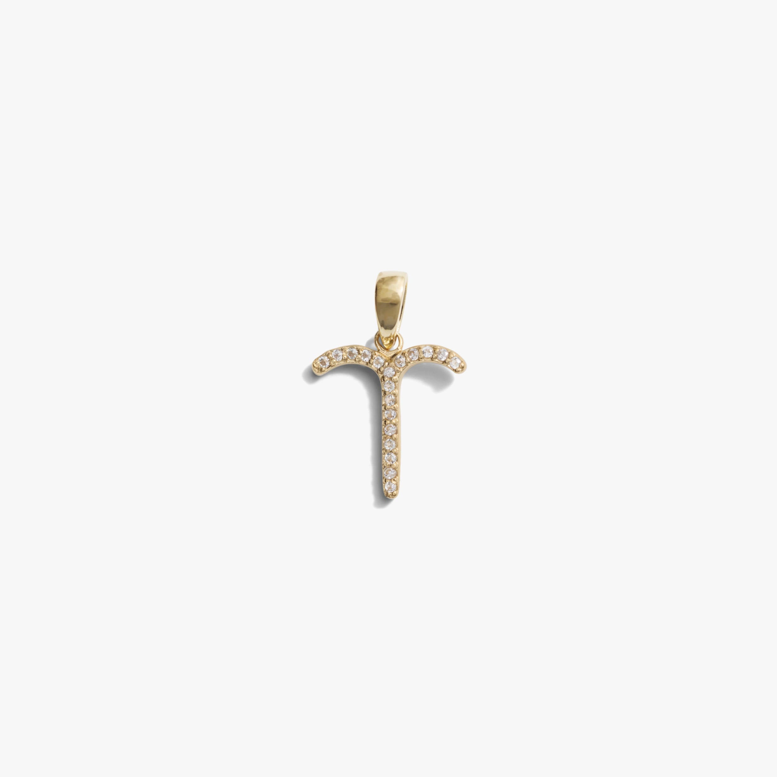 Awe Inspired Pendants 14K Yellow Gold Vermeil / Aries / Mini Zodiac Gemstone Amulet