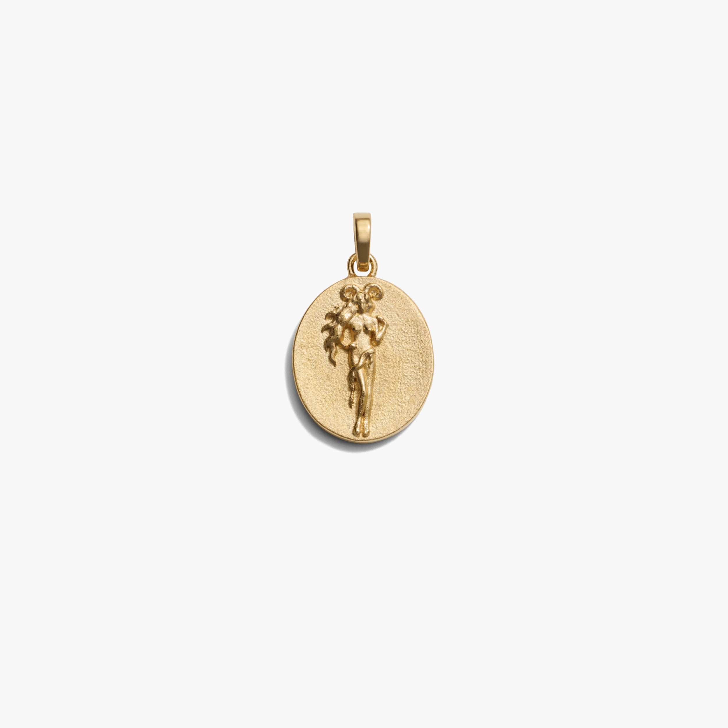 Awe Inspired Pendants 14K Yellow Gold Vermeil / Aries / Standard Zodiac Goddess Pendant