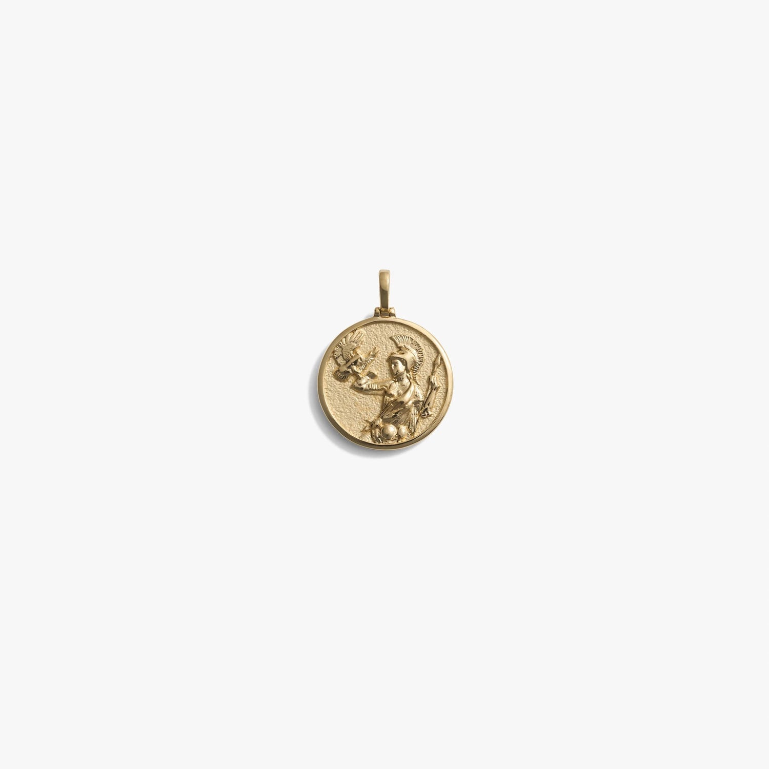 Awe Inspired Pendants 14K Yellow Gold Vermeil / Athena Mini Goddess Coin Pendant