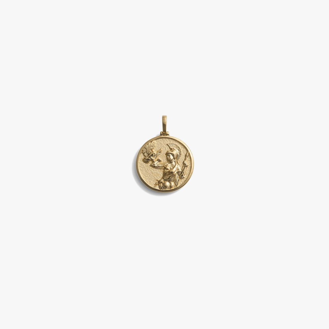 Awe Inspired Pendants 14K Yellow Gold Vermeil / Athena Mini Goddess Coin Pendant