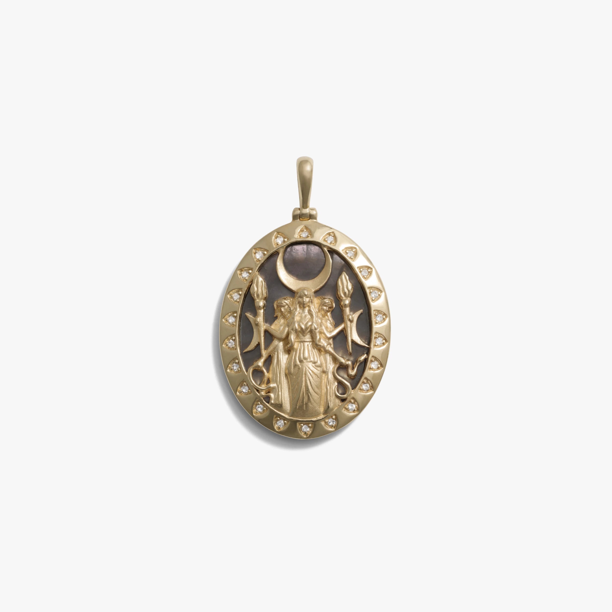 Awe Inspired Pendants 14K Yellow Gold Vermeil / Black Mother of Pearl Special Edition Hecate Pendant
