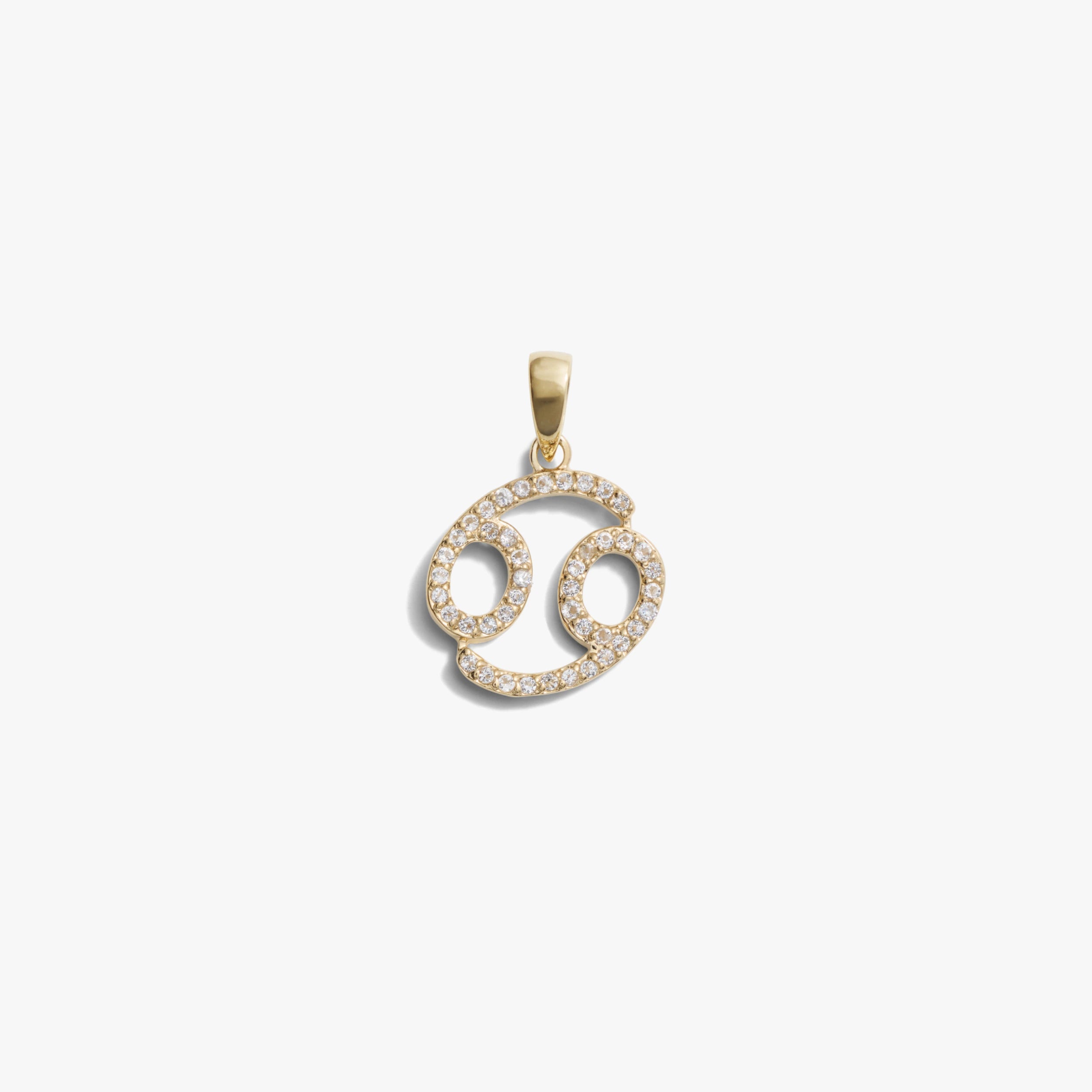 Awe Inspired Pendants 14K Yellow Gold Vermeil / Cancer / Mini Zodiac Gemstone Amulet