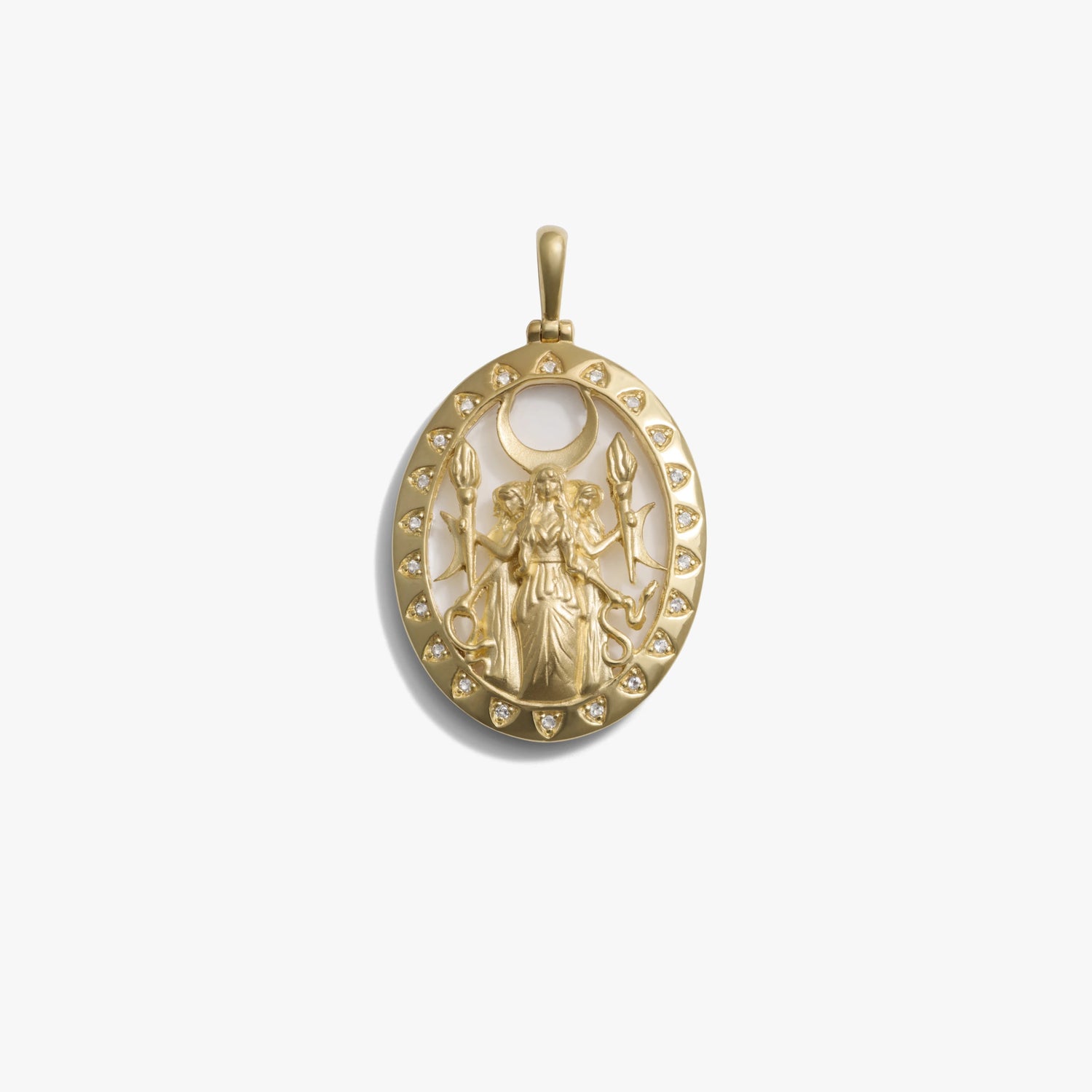 Awe Inspired Pendants 14K Yellow Gold Vermeil / Clear Quartz Special Edition Hecate Pendant