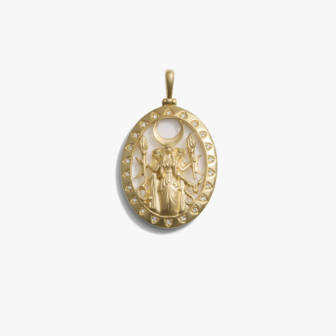 Awe Inspired Pendants 14K Yellow Gold Vermeil / Clear Quartz Special Edition Hecate Pendant