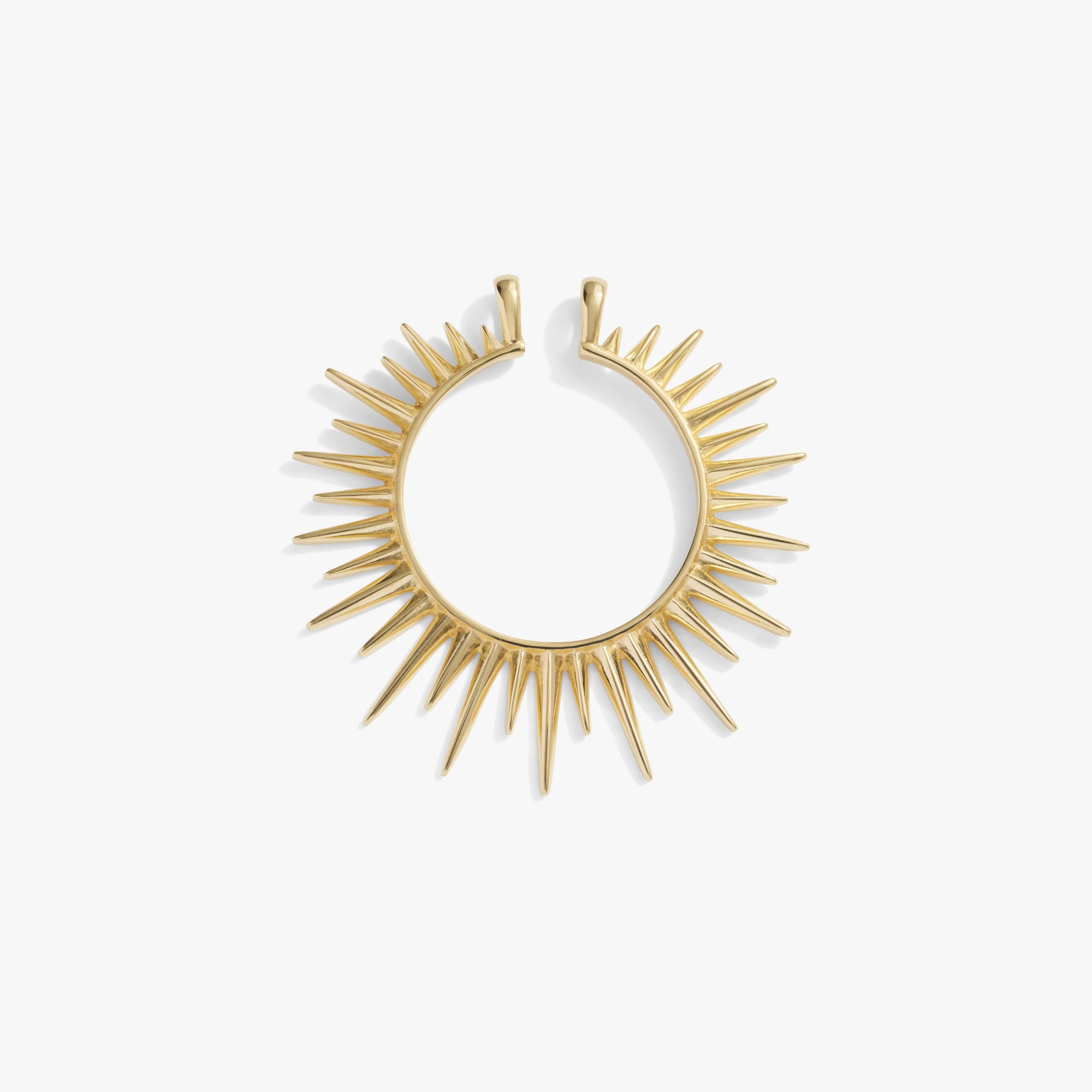 Awe Inspired Pendants 14K Yellow Gold Vermeil Cosmic Rays Goddess Halo