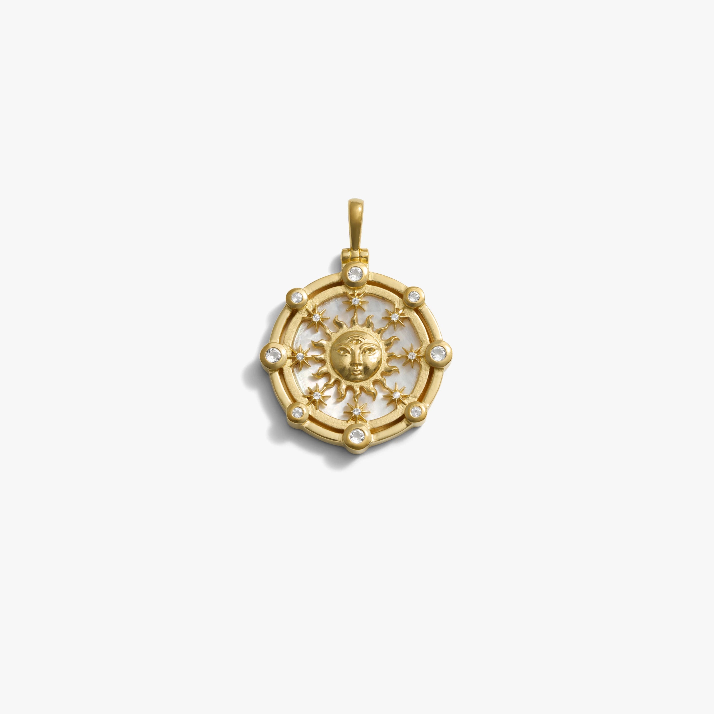 Awe Inspired Pendants 14K Yellow Gold Vermeil Divine Sun Pendant