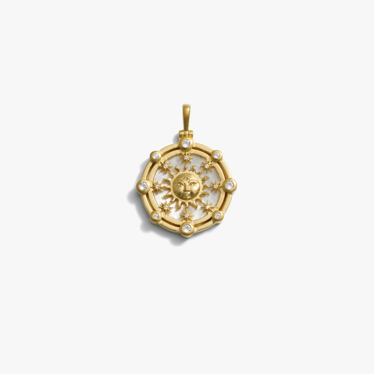 Awe Inspired Pendants 14K Yellow Gold Vermeil Divine Sun Pendant