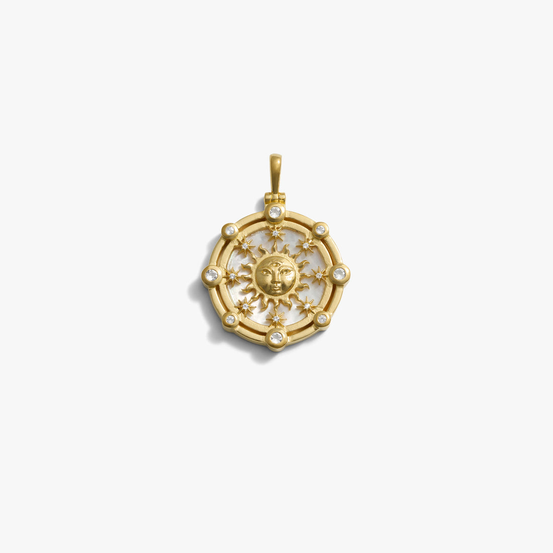 Awe Inspired Pendants 14K Yellow Gold Vermeil Divine Sun Pendant
