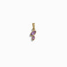 Awe Inspired Pendants 14K Yellow Gold Vermeil Double Marquise Amethyst Amulet