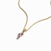 Awe Inspired Pendants 14K Yellow Gold Vermeil Double Marquise Amethyst Amulet
