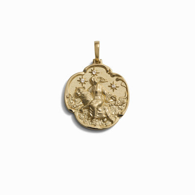 Awe Inspired Pendants 14K Yellow Gold Vermeil Feng Po Po Pendant