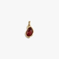Awe Inspired Pendants 14K Yellow Gold Vermeil / Garnet Molten Gemstone Teardrop Pendant