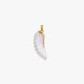 Awe Inspired Pendants 14K Yellow Gold Vermeil Gemstone Angel Wing Amulet