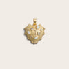 Awe Inspired Pendants 14K Yellow Gold Vermeil Gemstone Locked Radiant Heart Pendant