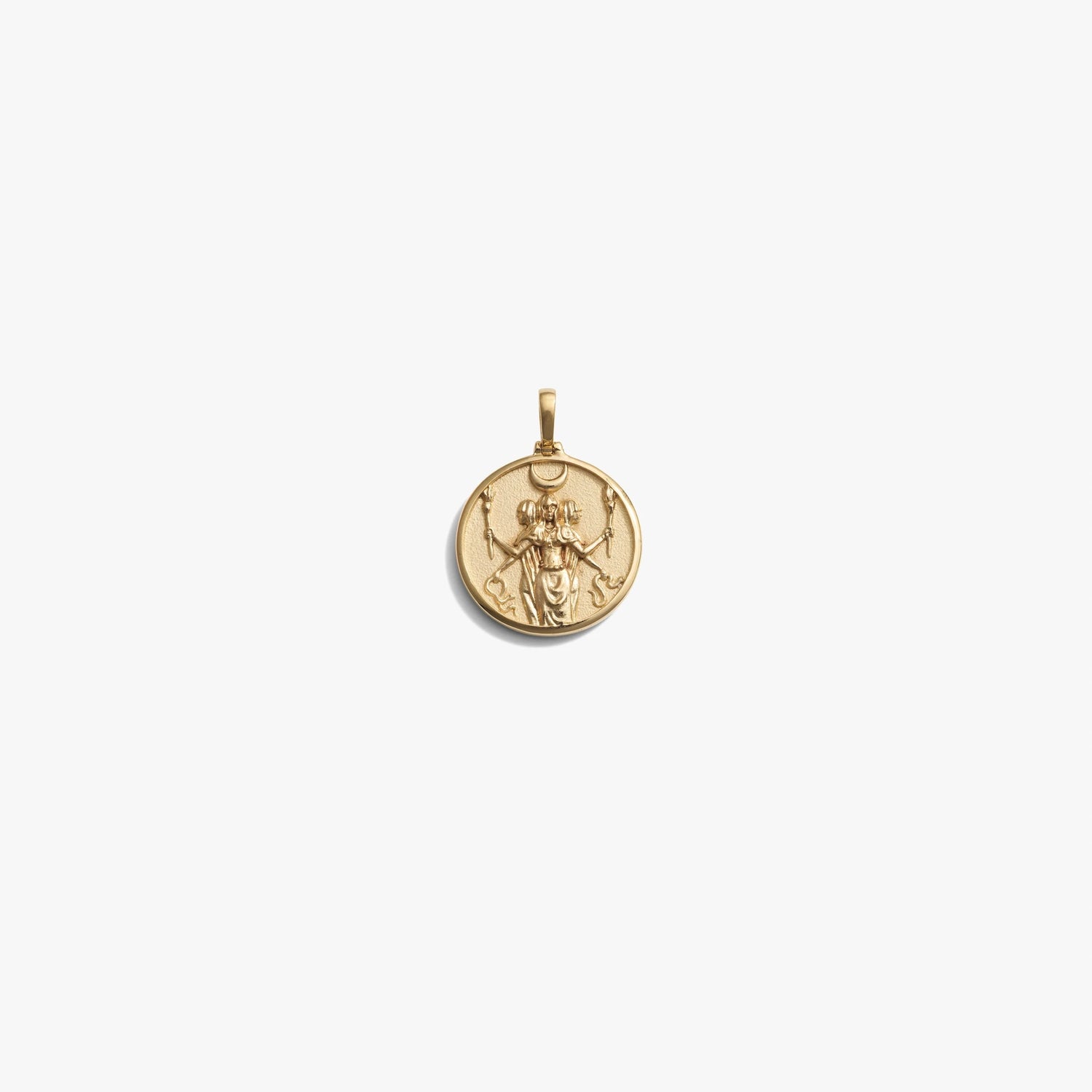 Awe Inspired Pendants 14K Yellow Gold Vermeil / Hecate Mini Goddess Coin Pendant