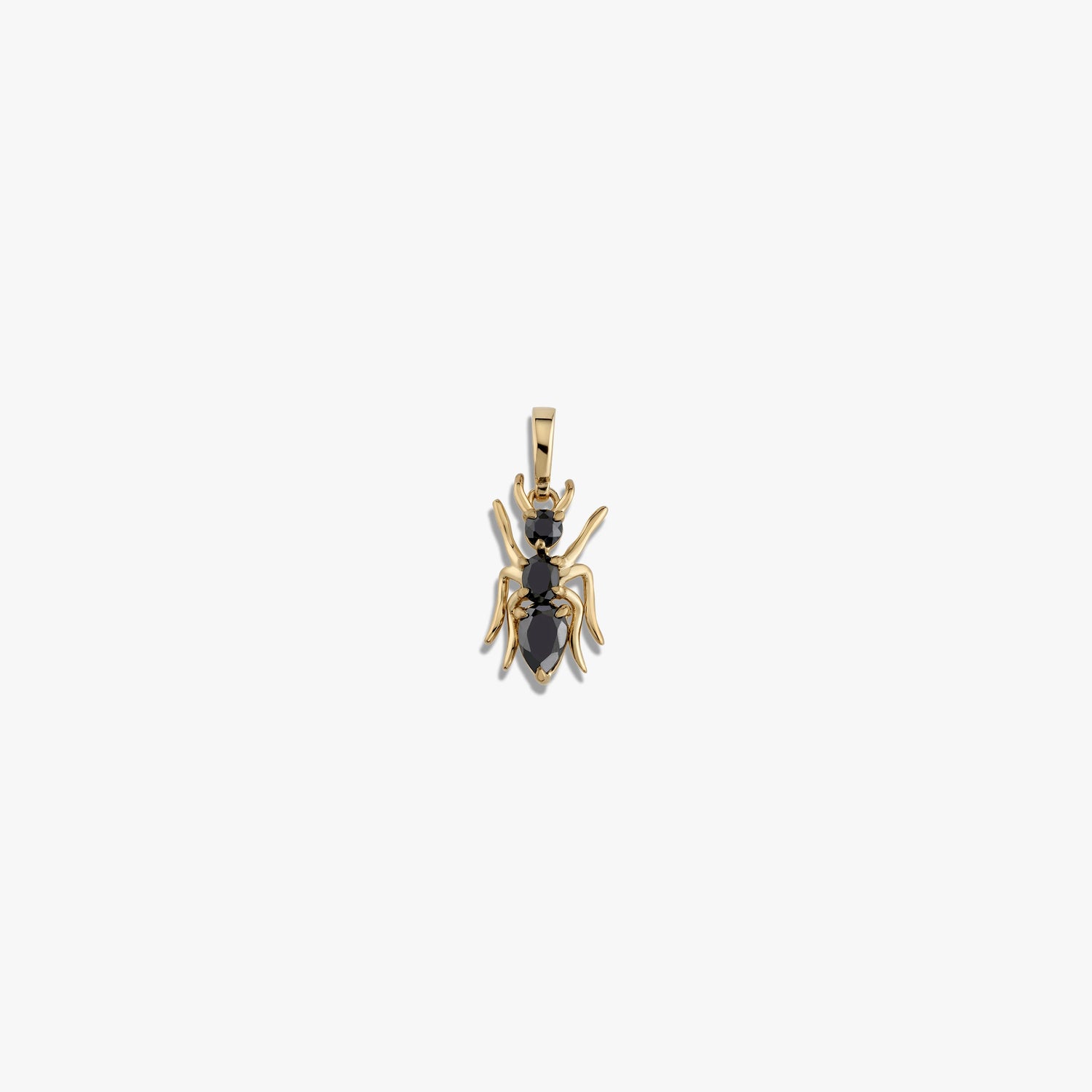 Awe Inspired Pendants 14K Yellow Gold Vermeil Hematite Ant Amulet