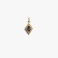 Awe Inspired Pendants 14K Yellow Gold Vermeil / Indigo London Topaz Aura Pendant