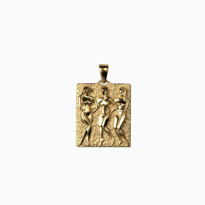 Awe Inspired Pendants 14K Yellow Gold Vermeil / La Tribu- " The Tribe" La Tribu " The Tribe" Embrace Tablet